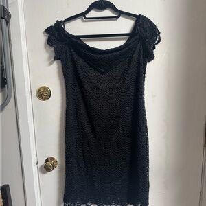 Lilly Pulitzer Black Lace Midi Dress